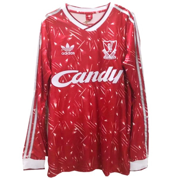 Tailandia Camiseta Liverpool 1st ML Retro 1989 1991 Rojo